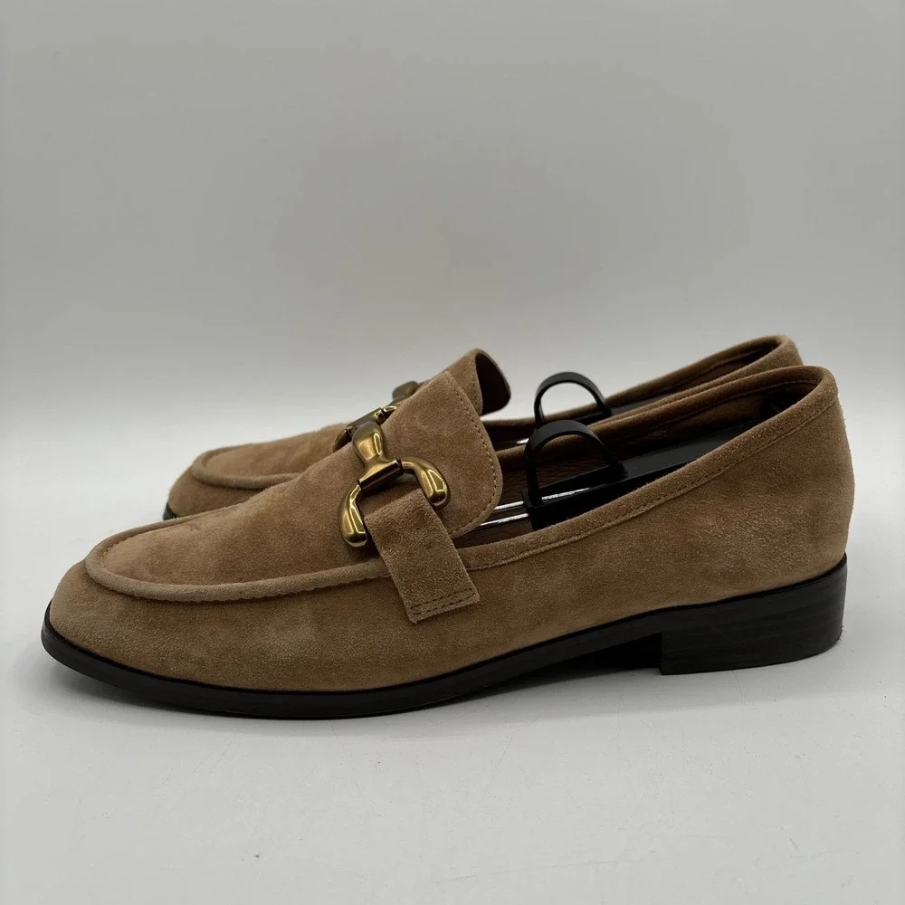 BIBI LOU Loafers Suede Women's EU 40 US 9.5 Brown Anthropologie Shoes